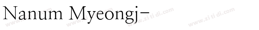 Nanum Myeongj字体转换